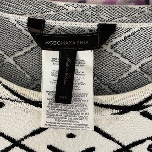 BCBG black and white dress